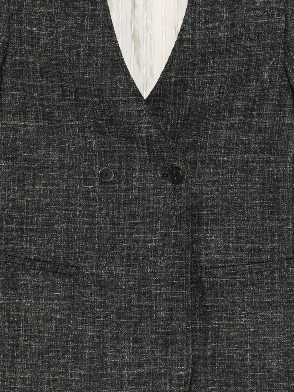 Alysi Double-breasted Blazer In Black