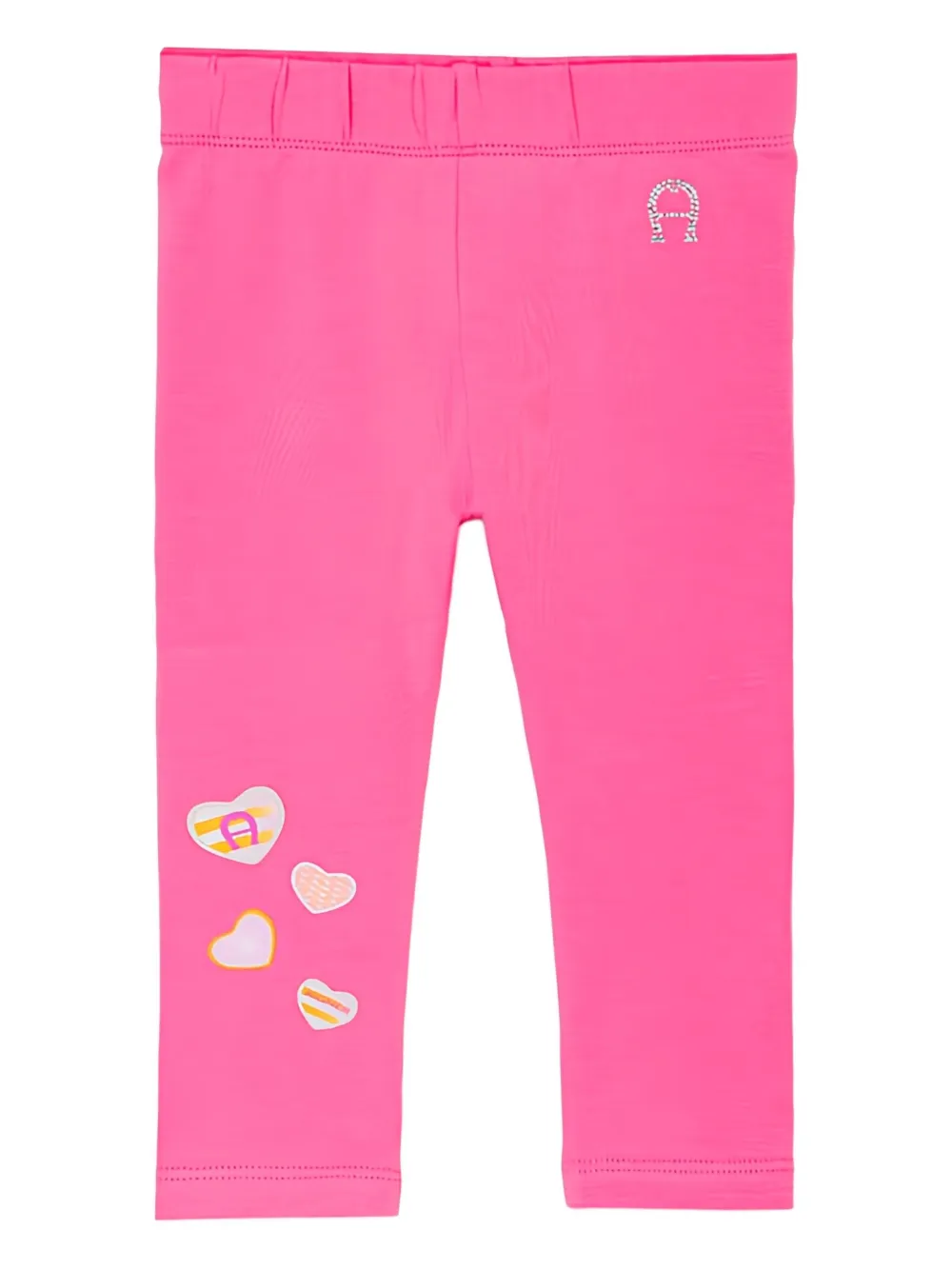 Aigner Kids Leggings con logo a cuore - Rosa