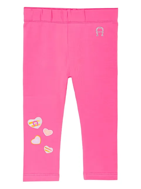 Aigner Kids leggins con logo de corazón