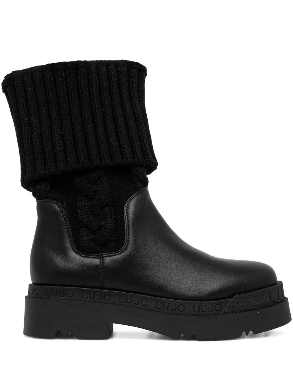 LIU JO knitted-panel boots | Black | Image 1