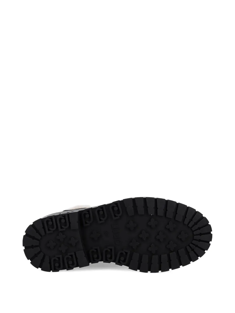 Liu •jo Faux Fur-trim Combat Boots In Black