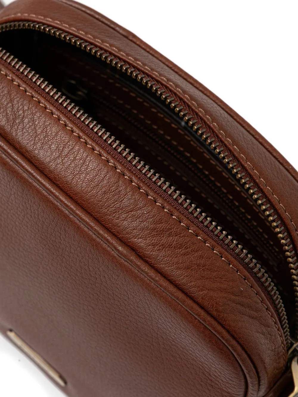 Barbour Daphne leren crossbodytas Bruin