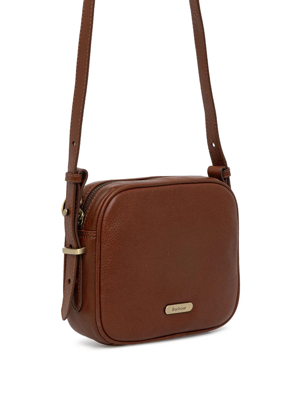Barbour Daphne leren crossbodytas Bruin