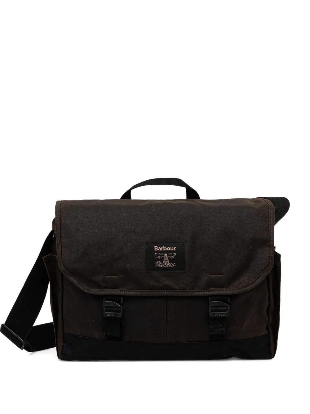 Barbour Logo-patch Satchel In Brown