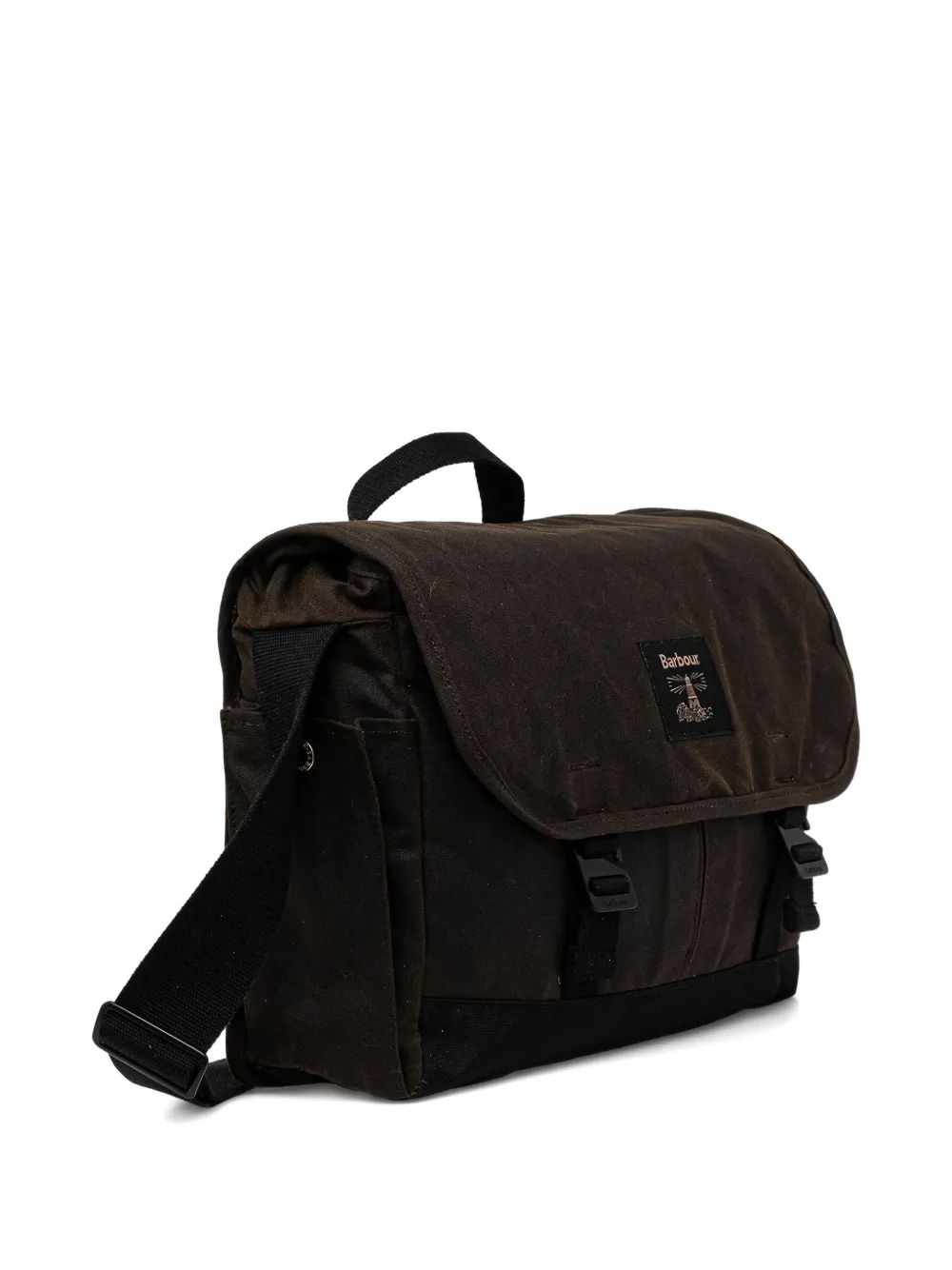 Barbour logo-patch satchel - Bruin