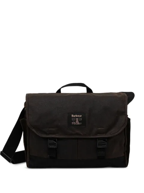 Barbour bolsa satchel con parche del logo