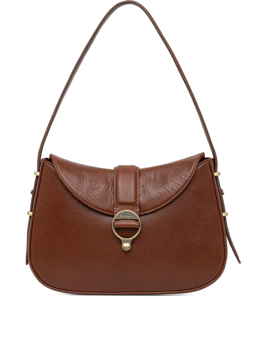 Barbour Alder Leather Shoulder Bag In Brown