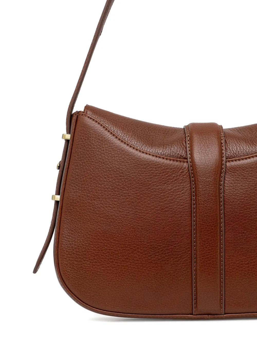 Barbour Alder Leather Shoulder Bag In Brown