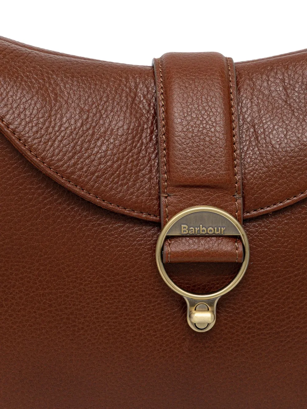 Barbour Alder Leather Shoulder Bag In Brown