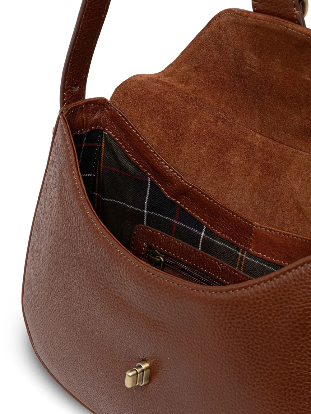 Barbour Alder leren schoudertas Bruin