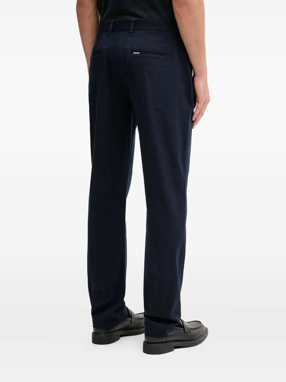 Barbour Logo-patch Trousers In Blue