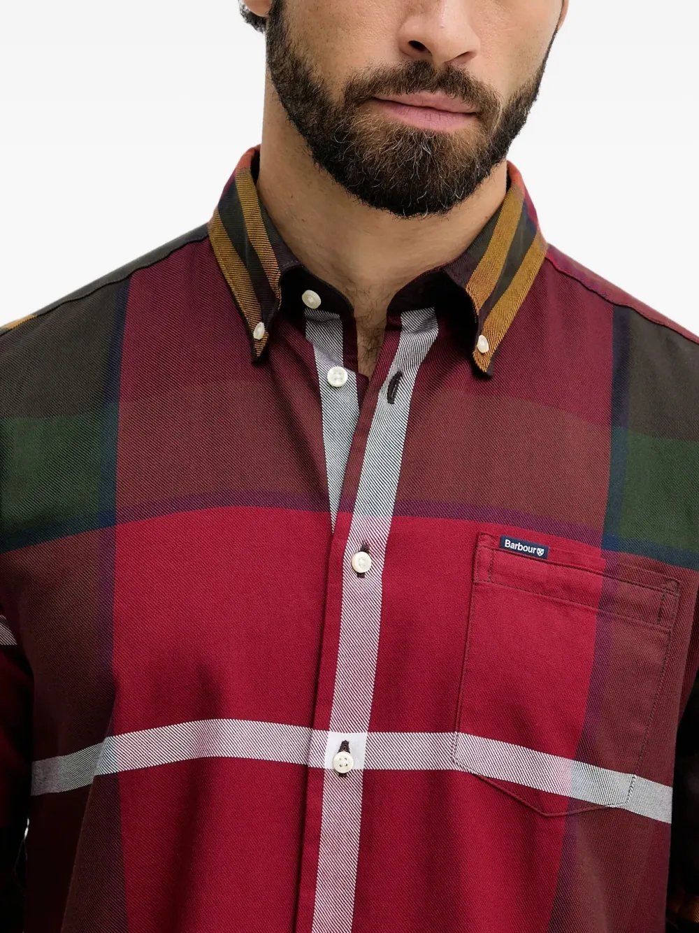 Barbour Dunoon Check-pattern Shirt In Red