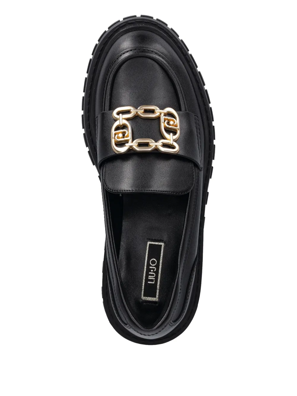 LIU JO chain-detailed loafers Zwart