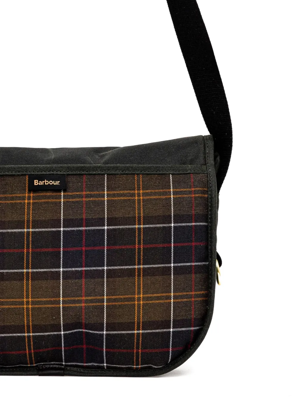 Barbour Logo-patch Messenger Bag In Green