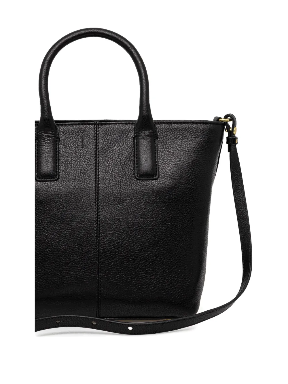 Barbour Birch Leather Tote Bag In Black