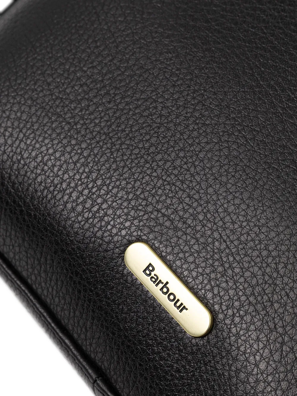 Barbour Birch Leather Tote Bag In Black