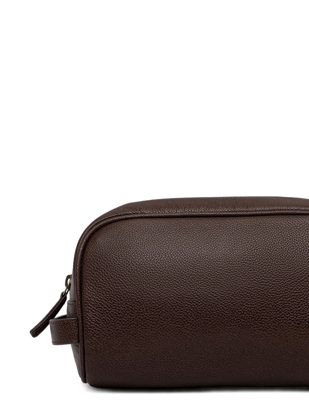 Barbour Leather Wash Bag In Brown