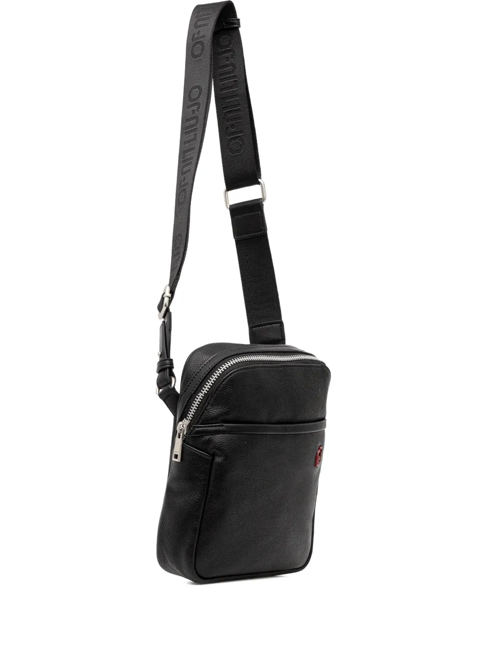 Liu •jo Zip Logo Messenger Bag In Black