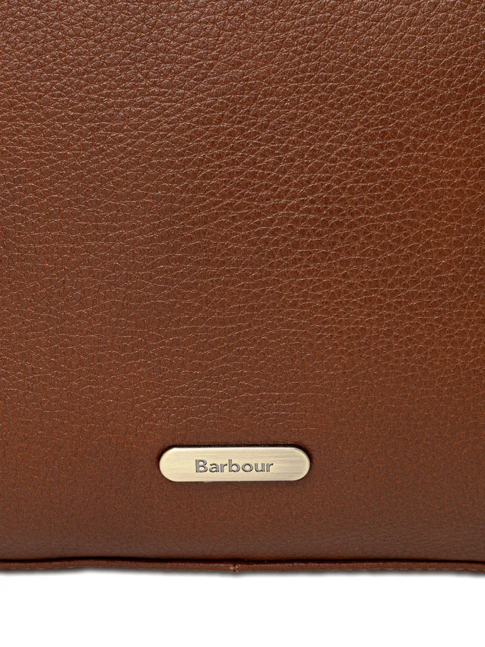 Barbour Birch Leather Tote Bag In Brown
