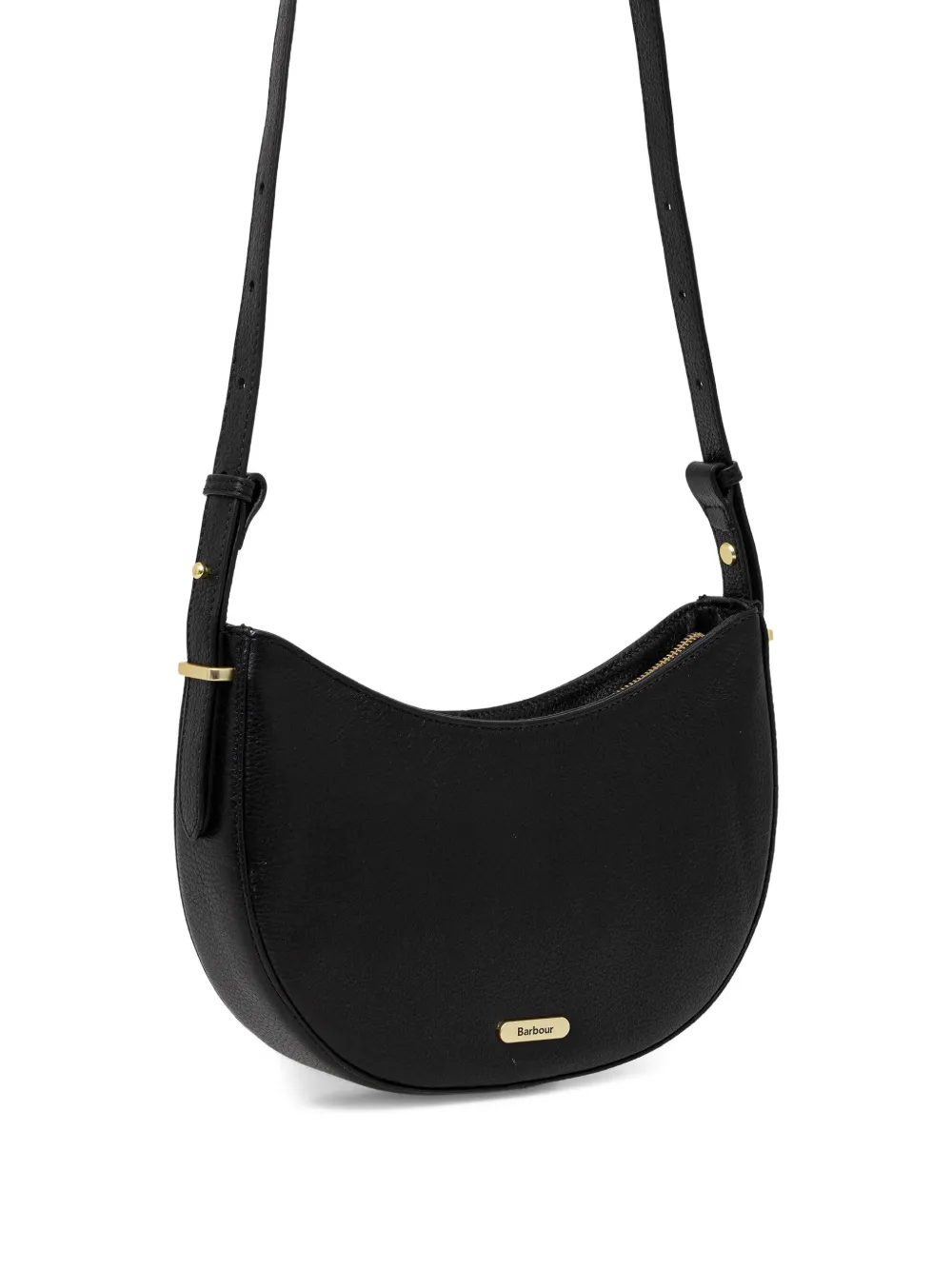 Barbour Sorrel leren crossbodytas Zwart