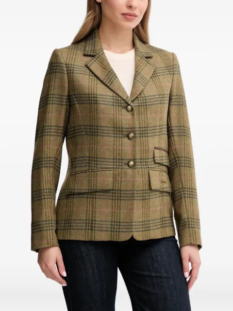 Barbour check-pattern blazer