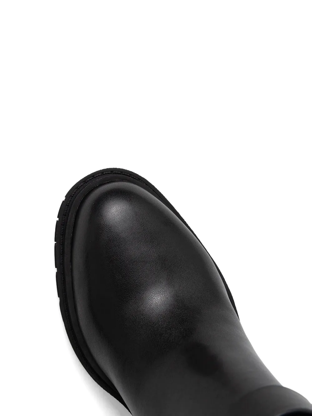 LIU JO 100mm leather boots Zwart