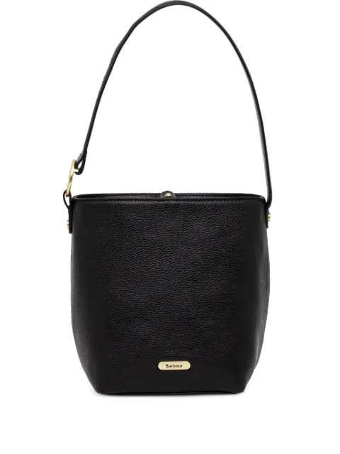 Barbour Cedar leather tote bag