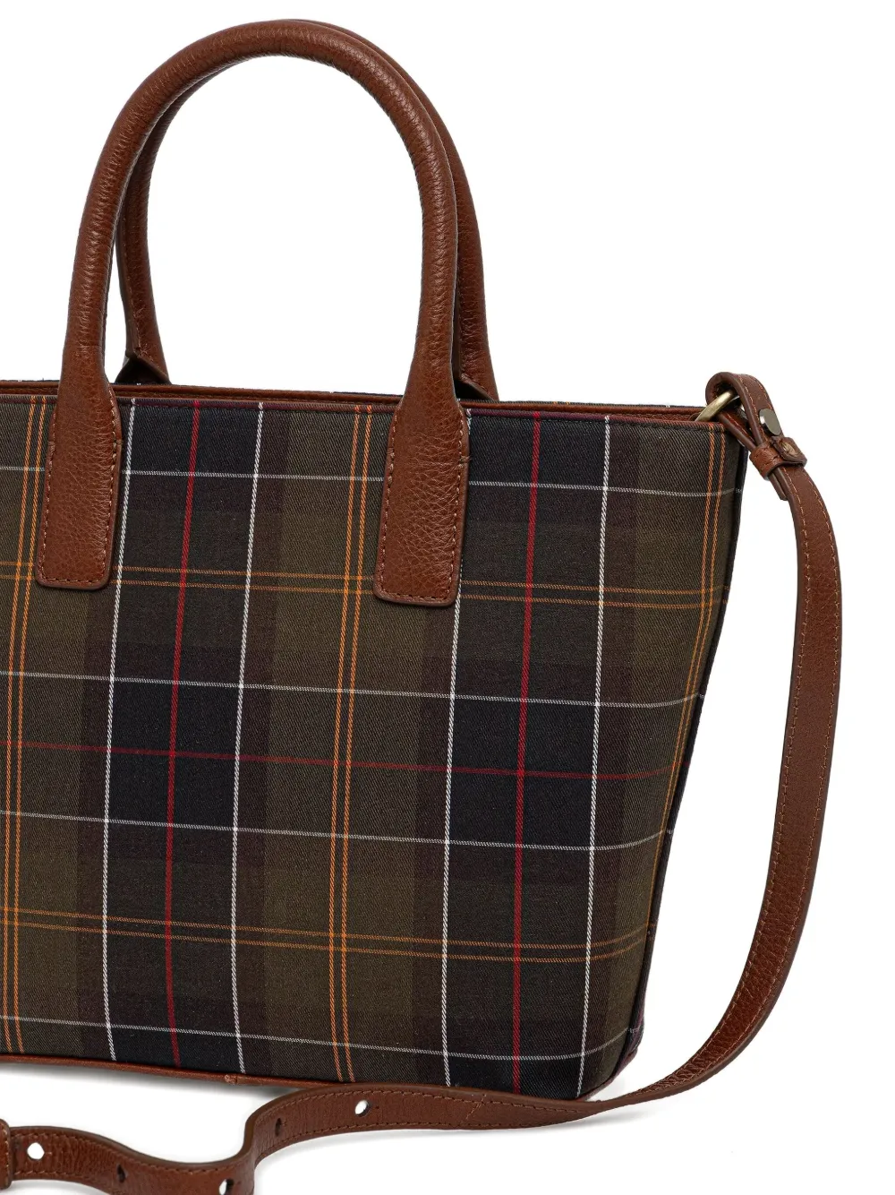 Barbour Birch shopper met tartan ruit Bruin