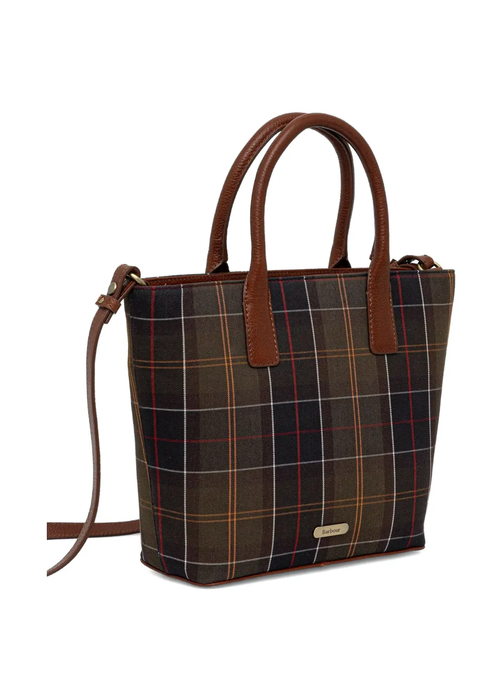Barbour Birch tartan-pattern tote bag - Bruin