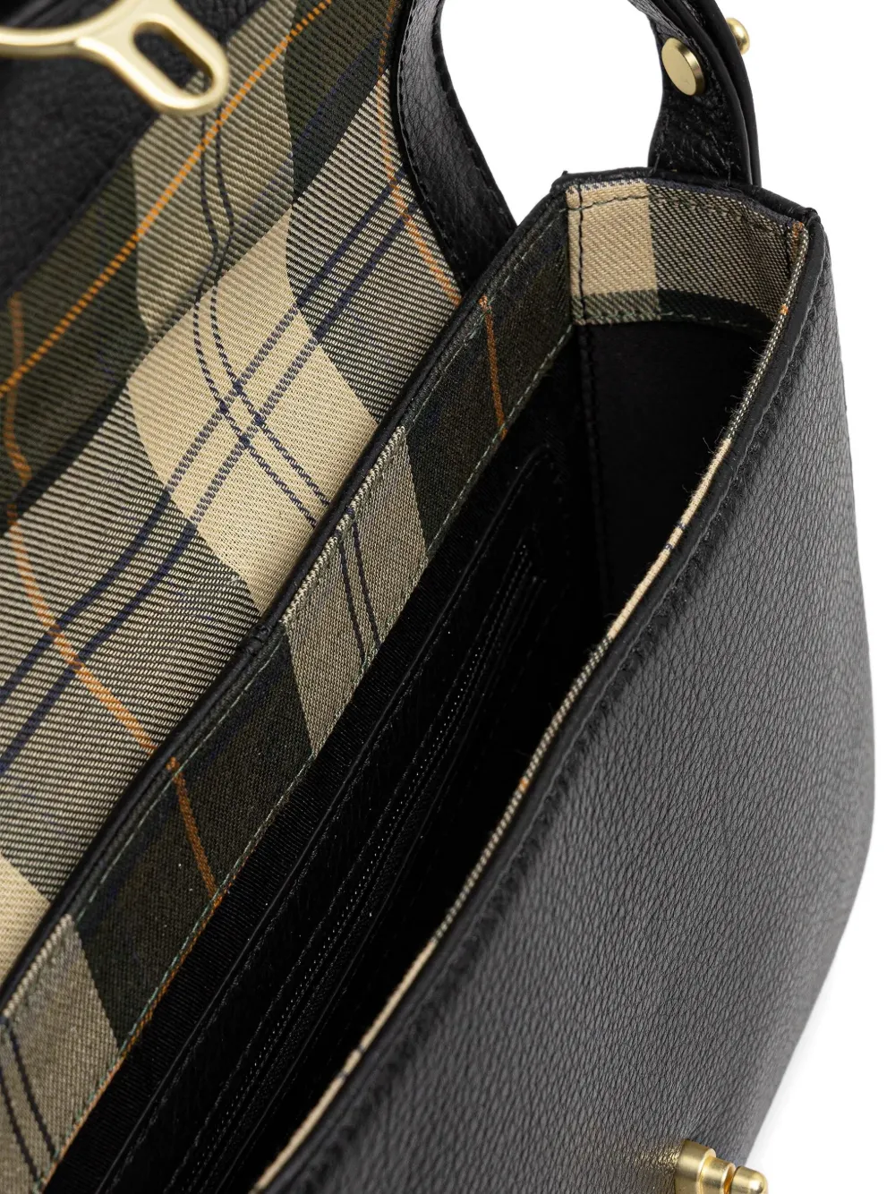 Barbour Rosa Lether Crossbody Bag In Black