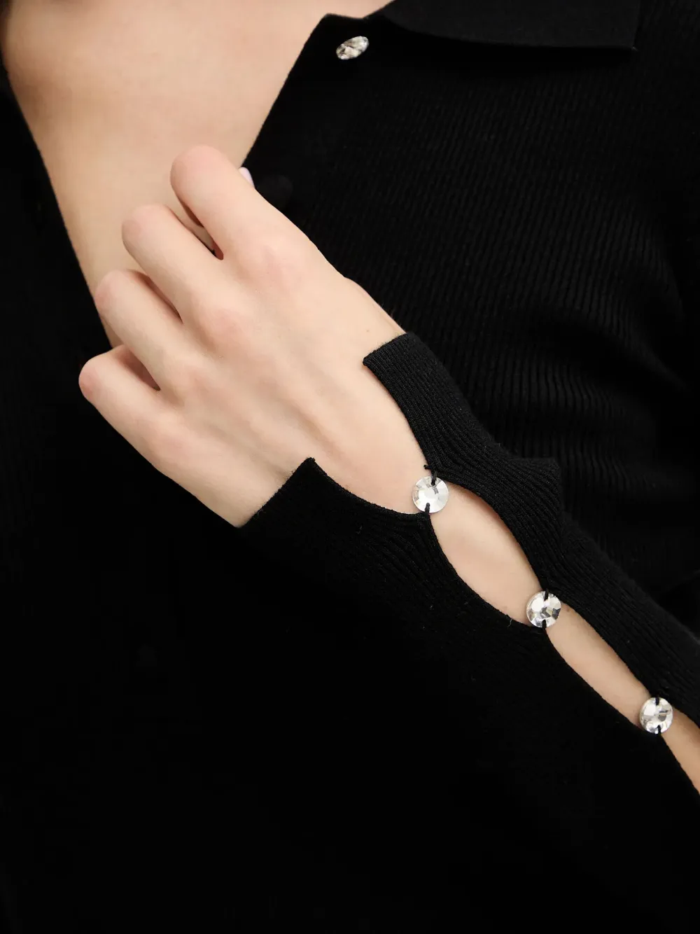 LIU JO Polotop verfraaid met stras Zwart