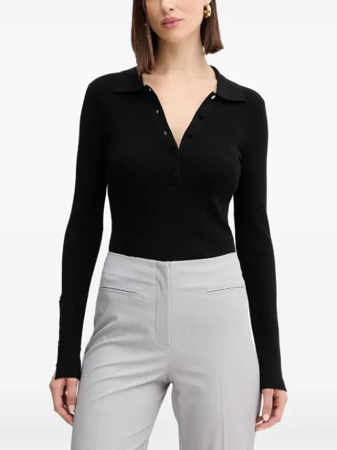 LIU JO rhinestone-embellished polo top