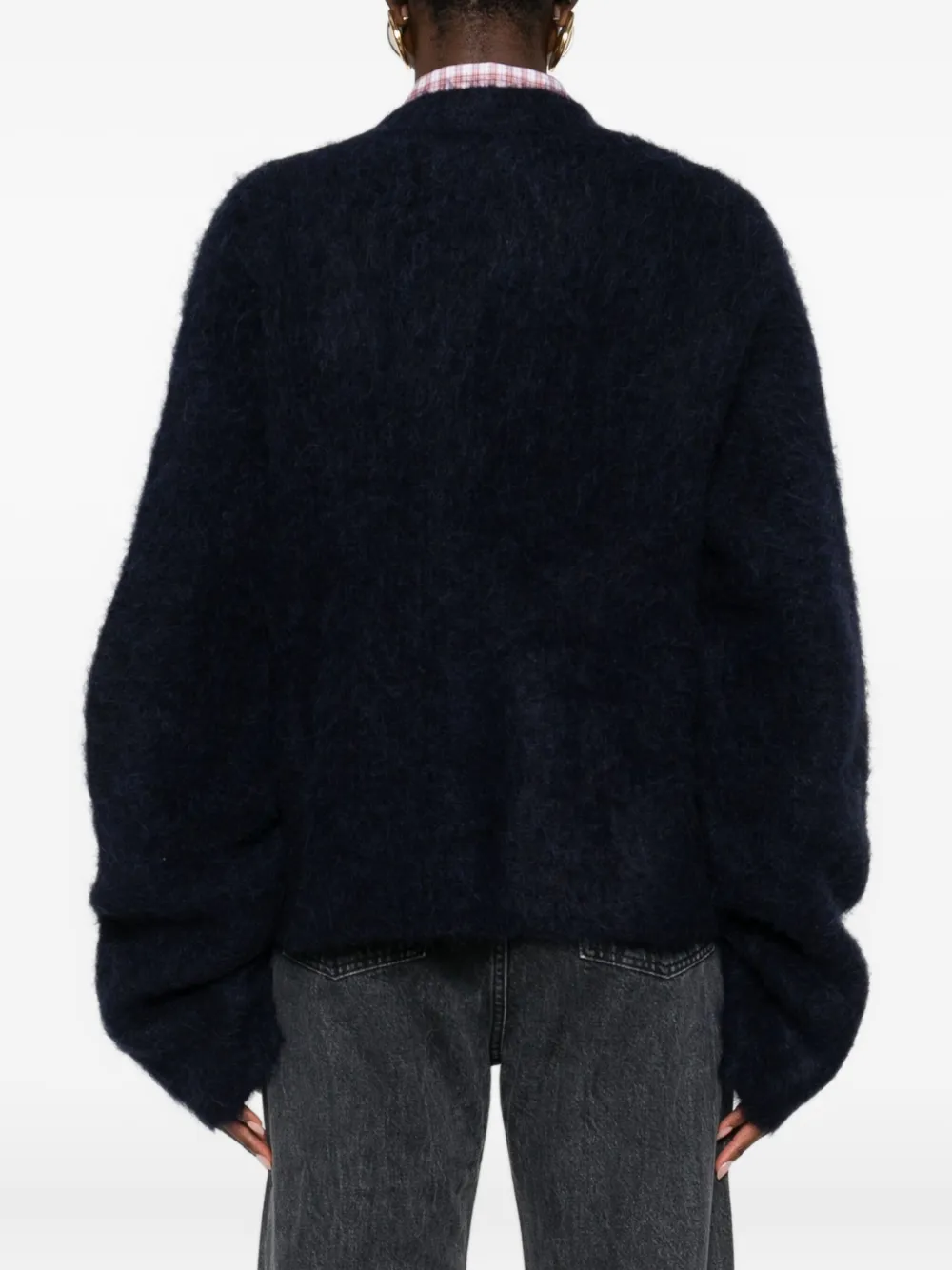 Séfr Alpaca Wool-blend Cardigan In Black