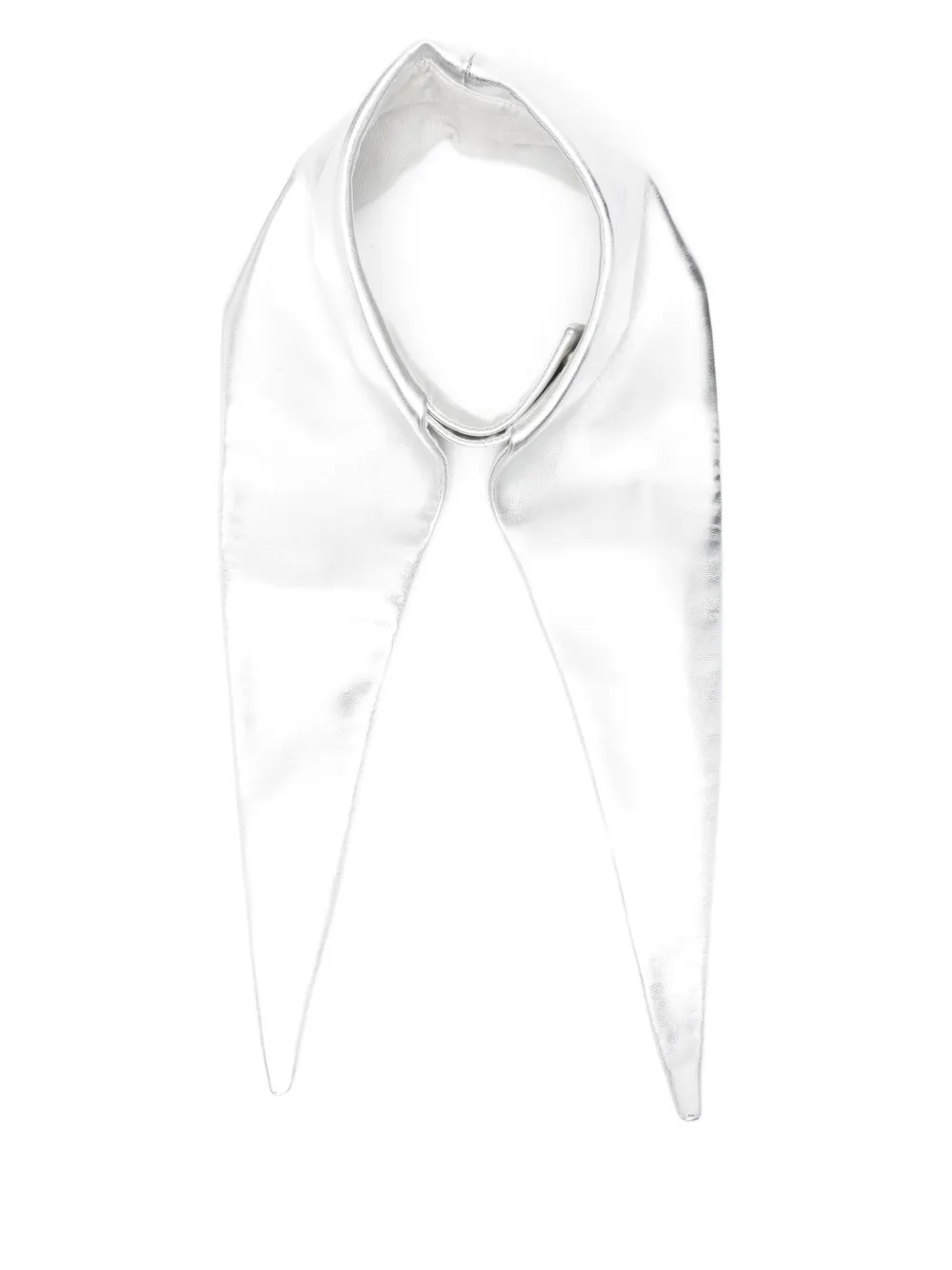 MITILIANE COUTURE cravate en cuir | argent | Image 1