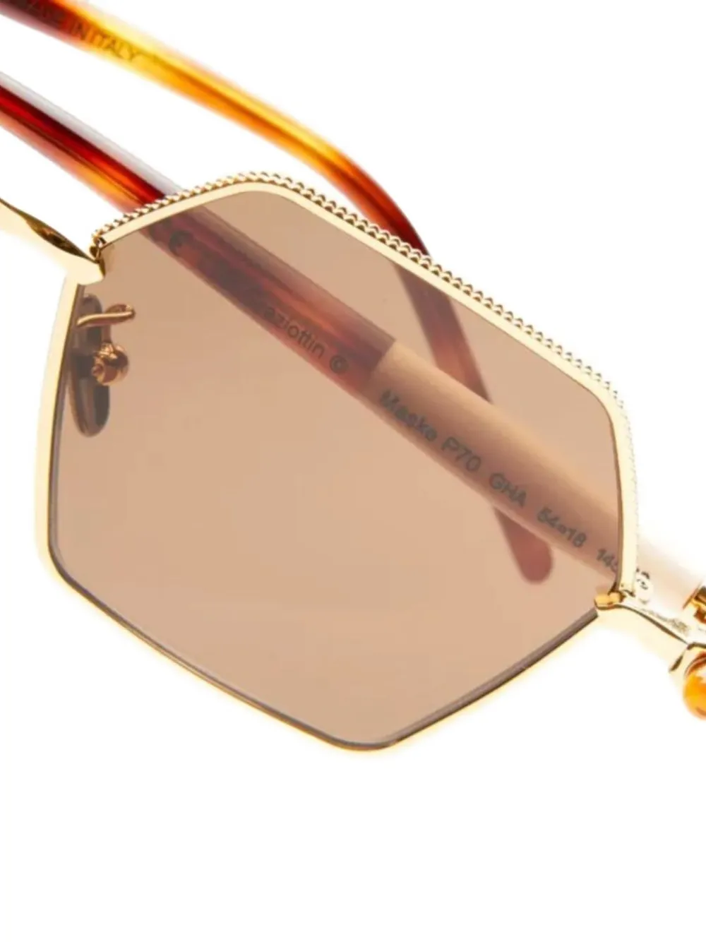 Kuboraum Zonnebril met geometrisch montuur Goud