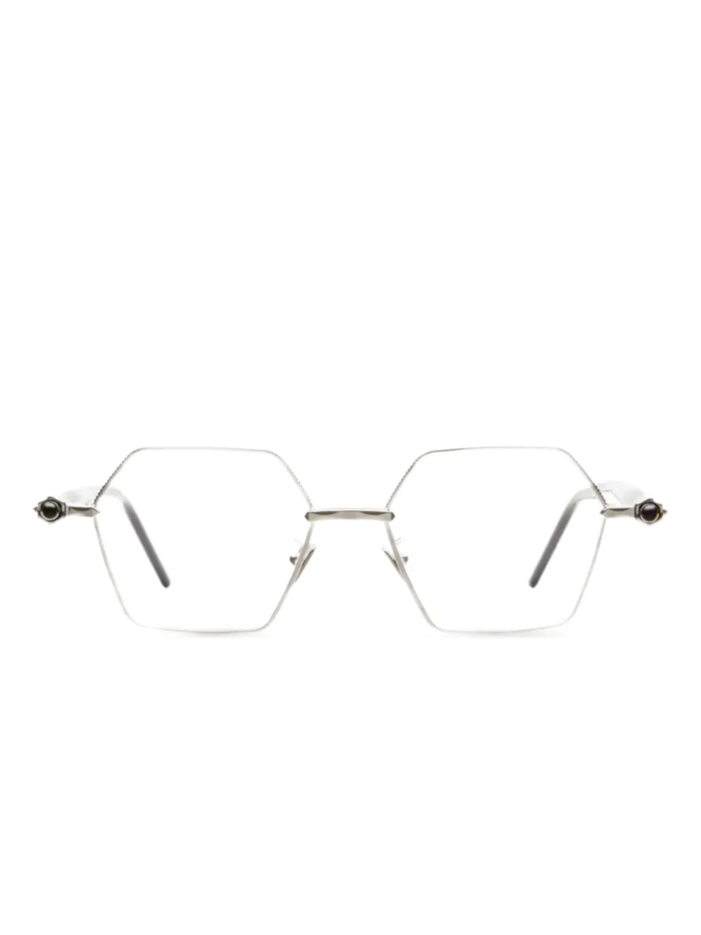 Kuboraum P70 geometric-frame glasses | plateado | Image 1