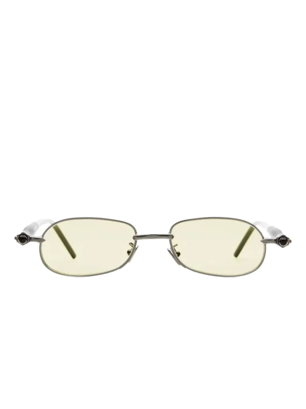 Kuboraum oval-frame sunglasses - Argento