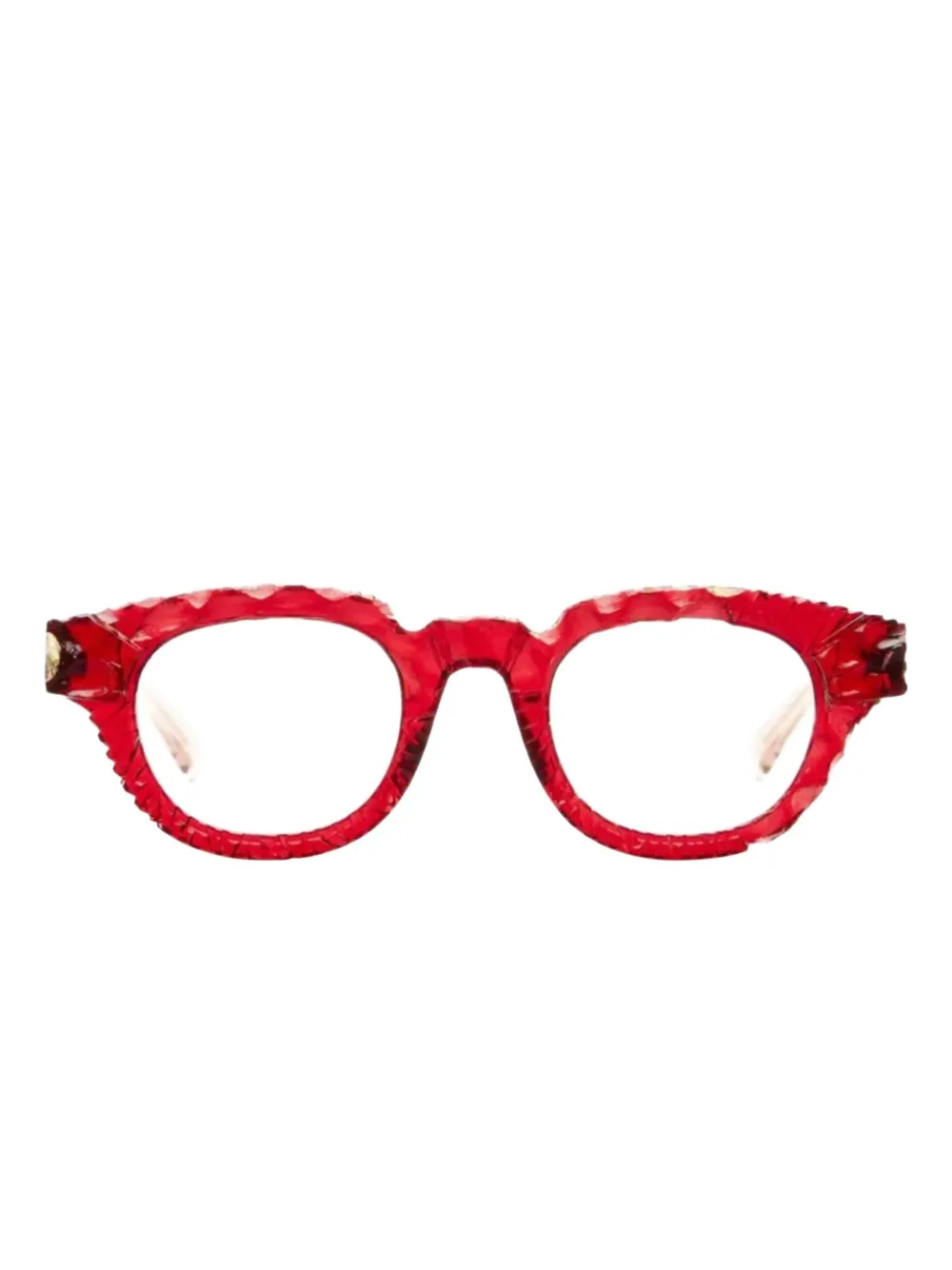 Kuboraum S1 leaf-effect round-frame glasses | rojo | Image 1