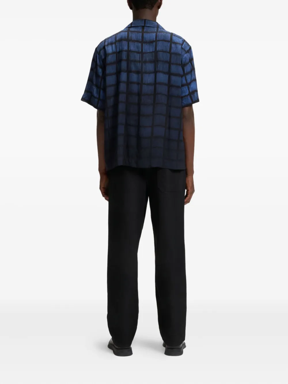 HUGO Geruit overhemd Blauw