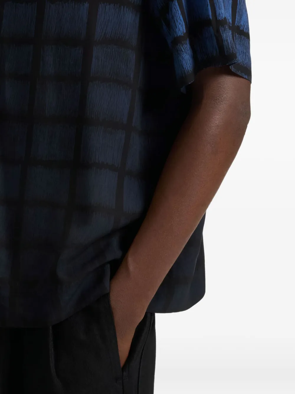 HUGO Geruit overhemd Blauw