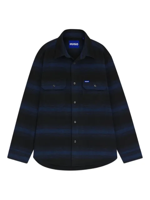 HUGO striped shirt jacket 