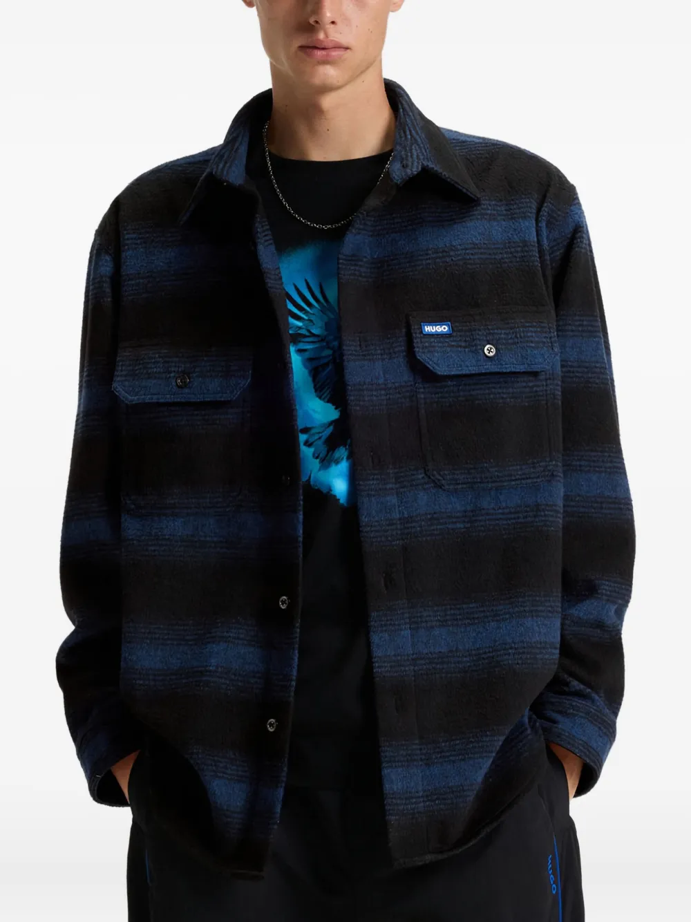 HUGO striped shirt jacket | Shirt Jackets | Image 2