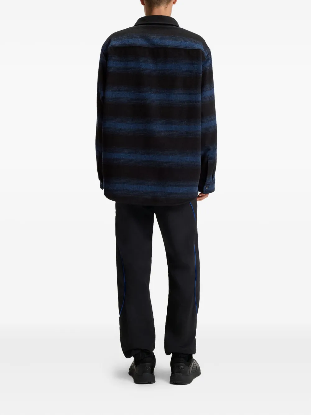 HUGO Gestreept shirtjack Zwart