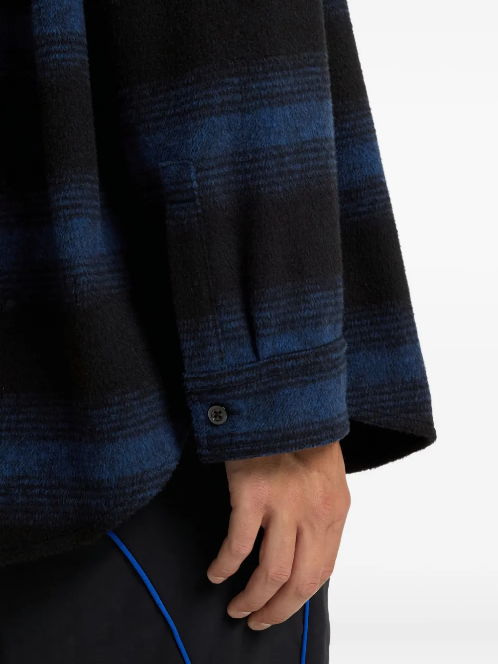 HUGO Gestreept shirtjack Zwart