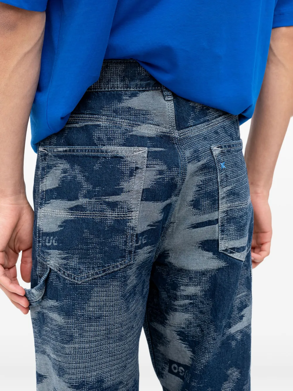 HUGO Jeans met patroon Blauw