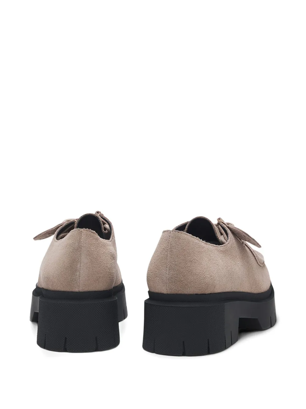 Hugo Boss Platform Lace-up Derby Shoes In Neutral