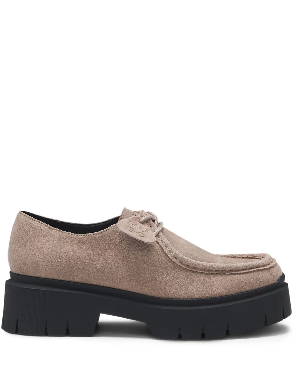 HUGO Derby veterschoenen met plateauzool Beige