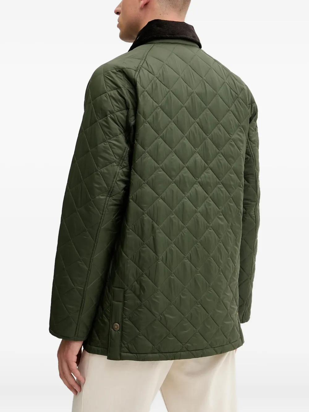 Barbour Bedale jack met ribfluwelen kraag Groen