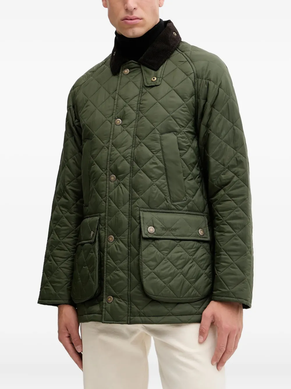 Barbour Bedale corduroy-collar jacket | Green | Image 1
