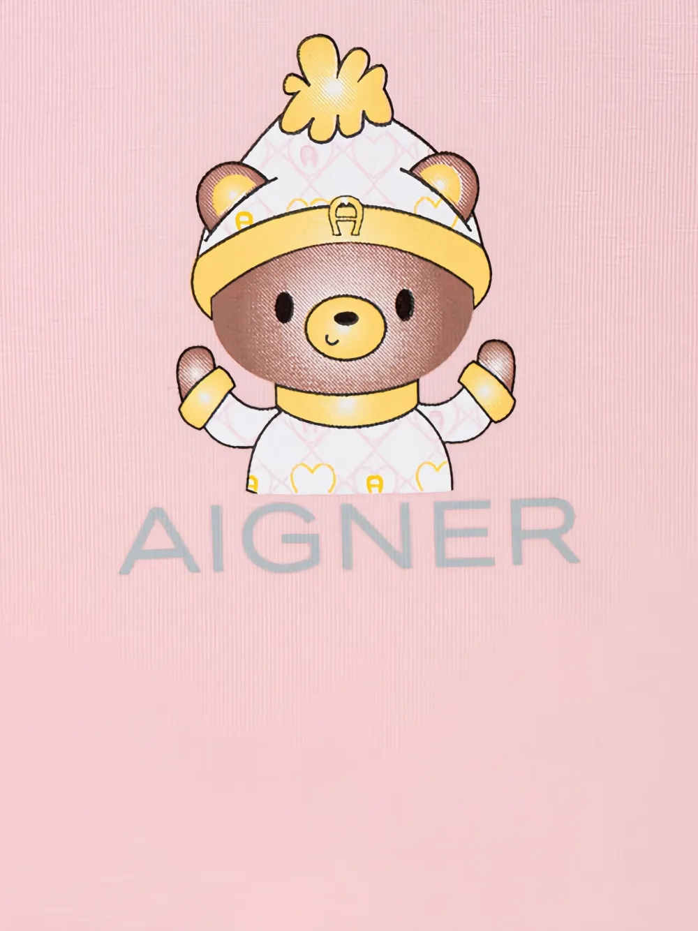 Aigner Kids bear-print cotton pyjama - Roze